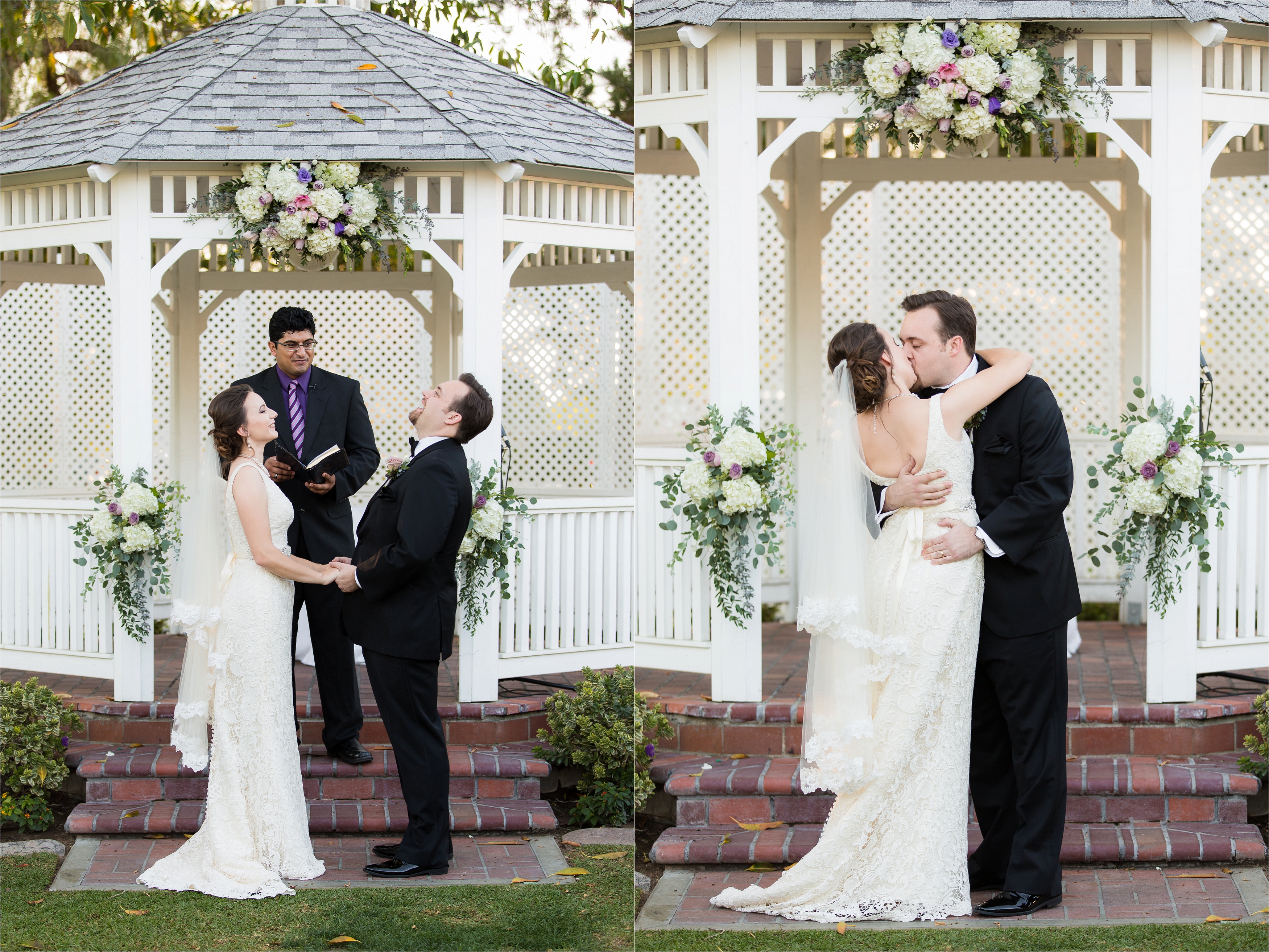 Bride and groom kissing at Alta Vista Country Club wedding