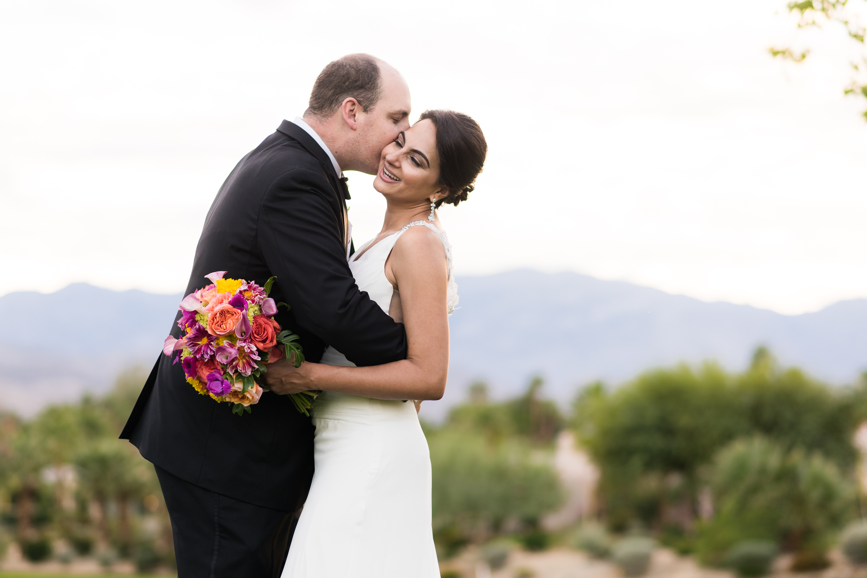 Bride and groom at Westin Mission Hills in Rancho Mirage