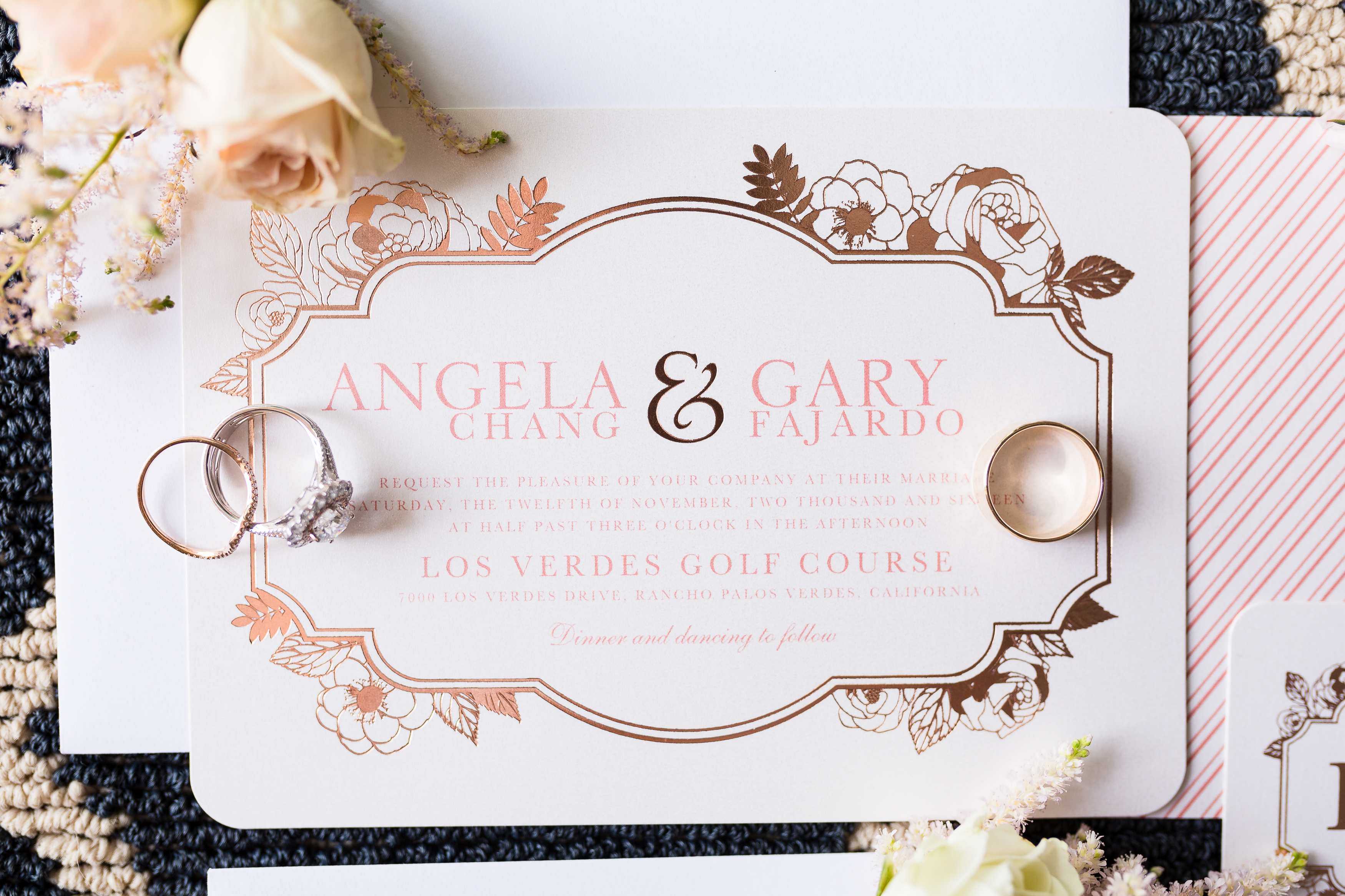 Palos Verdes Golf Course Wedding Invitation