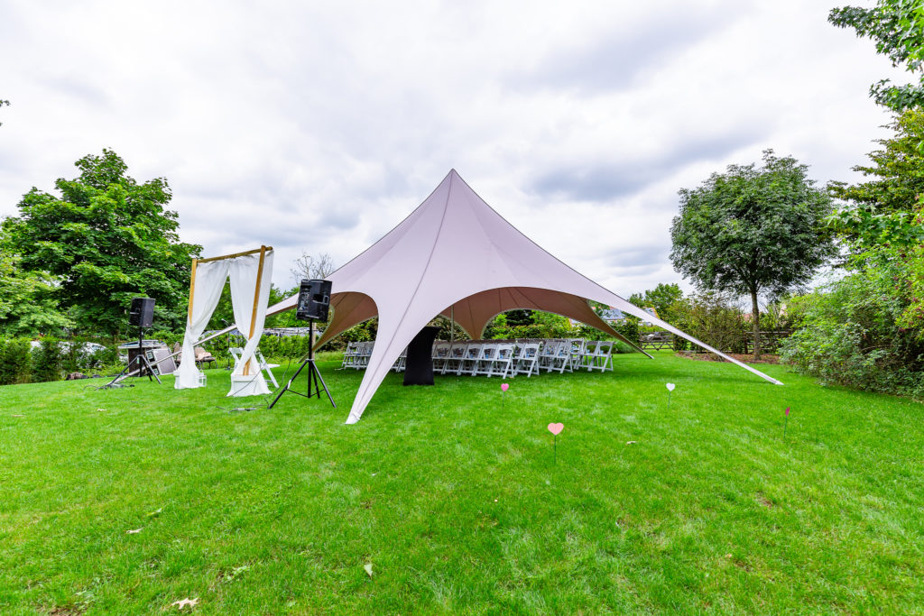 Tent at Belgium Garden Wedding