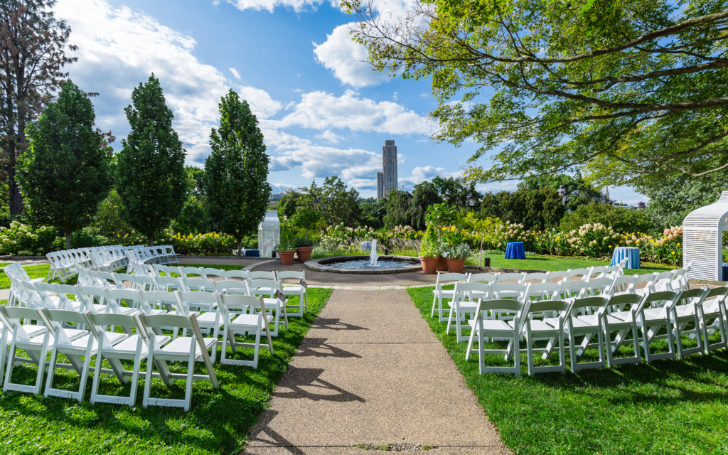 Phipps Conservatory Wedding set up in Pittsburgh