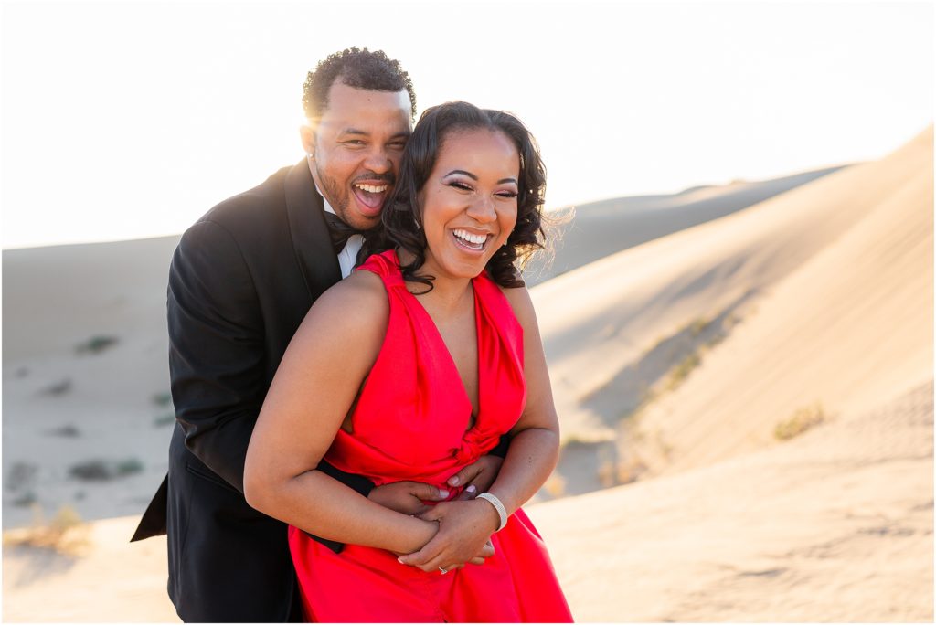 Engagement Session with desert backdrop
