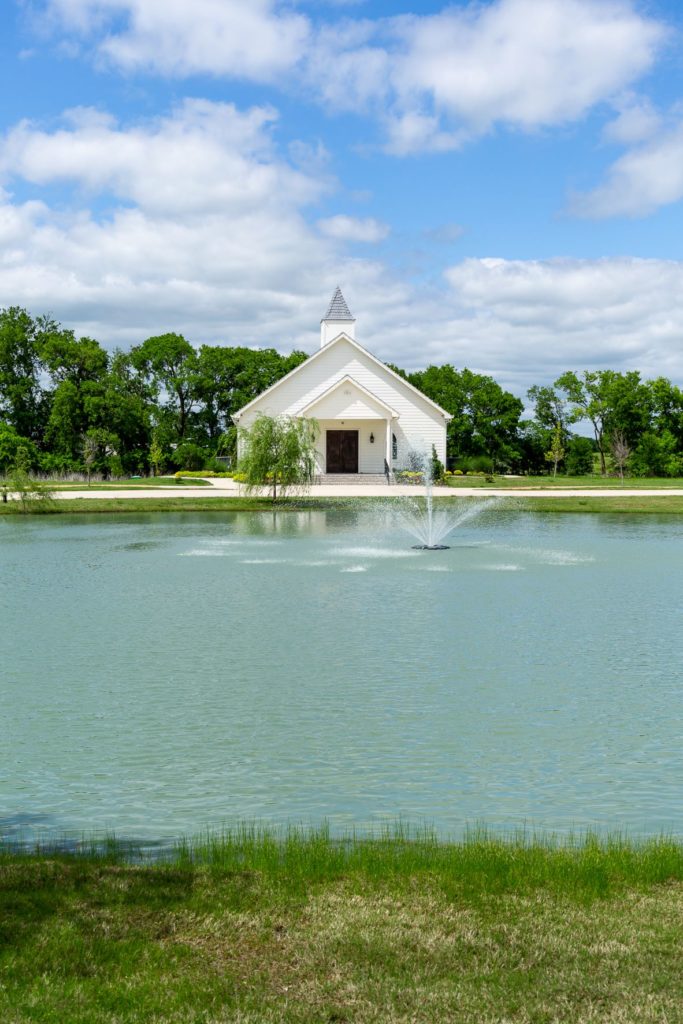 Chapel with pond