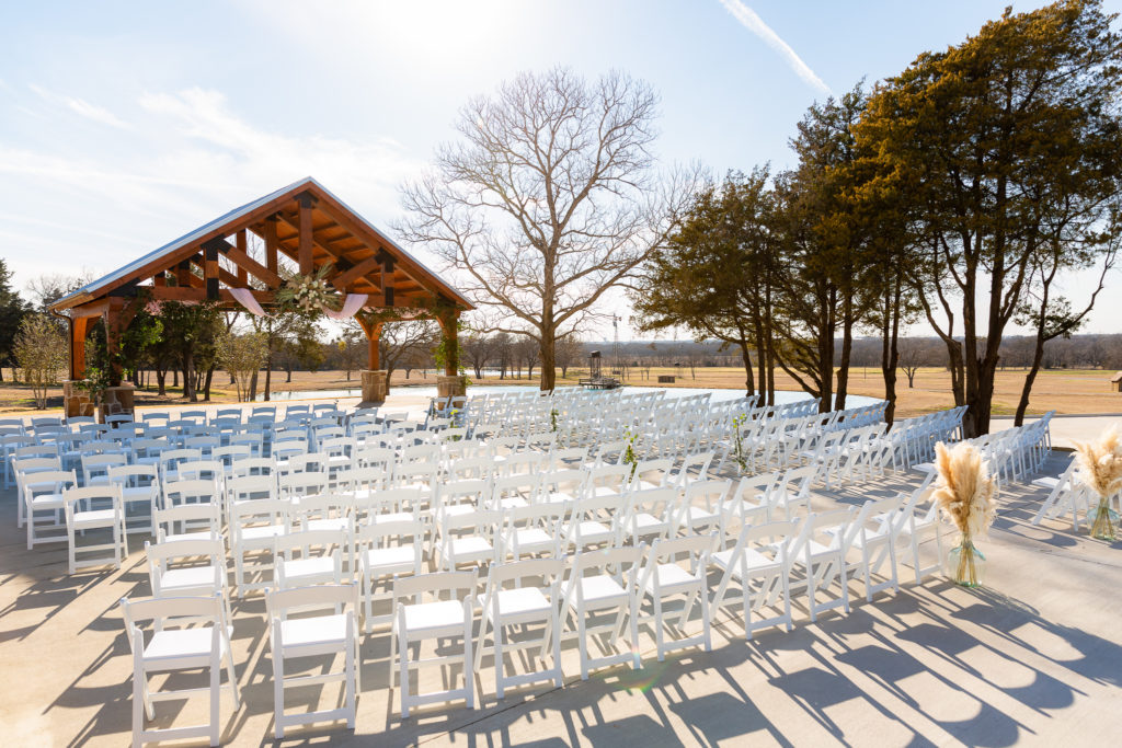 The Venue at Boyd Farm's ceremony site overlooking the pond