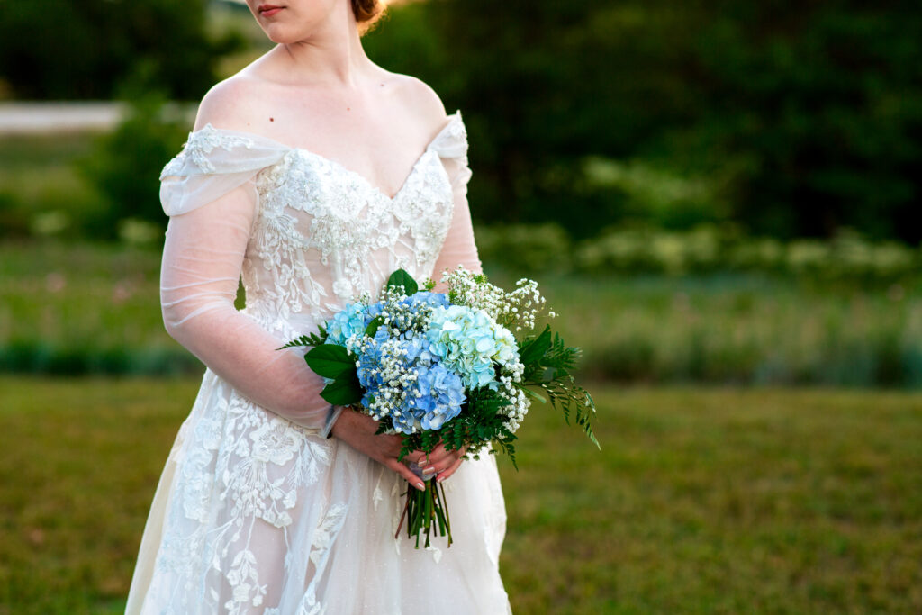 Dallas wedding photographers capture close up of bridal bouquet