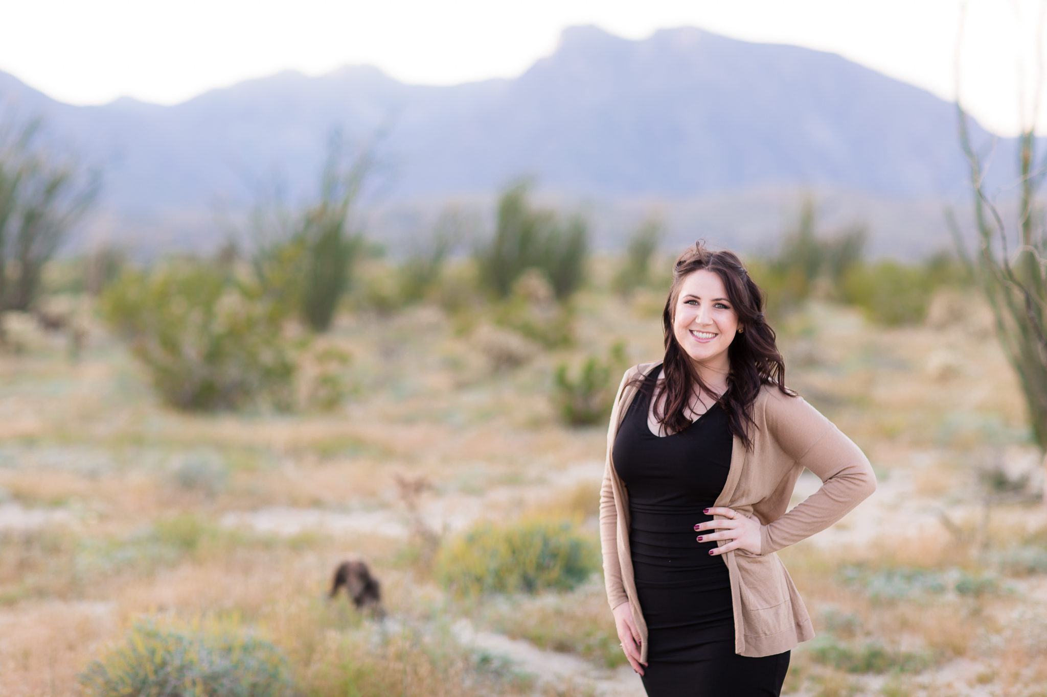 Stefani Ciotti standing in southern california desert