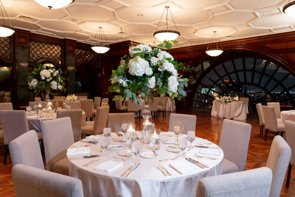 Reception decor at Hotel Crescent Court in Dallas