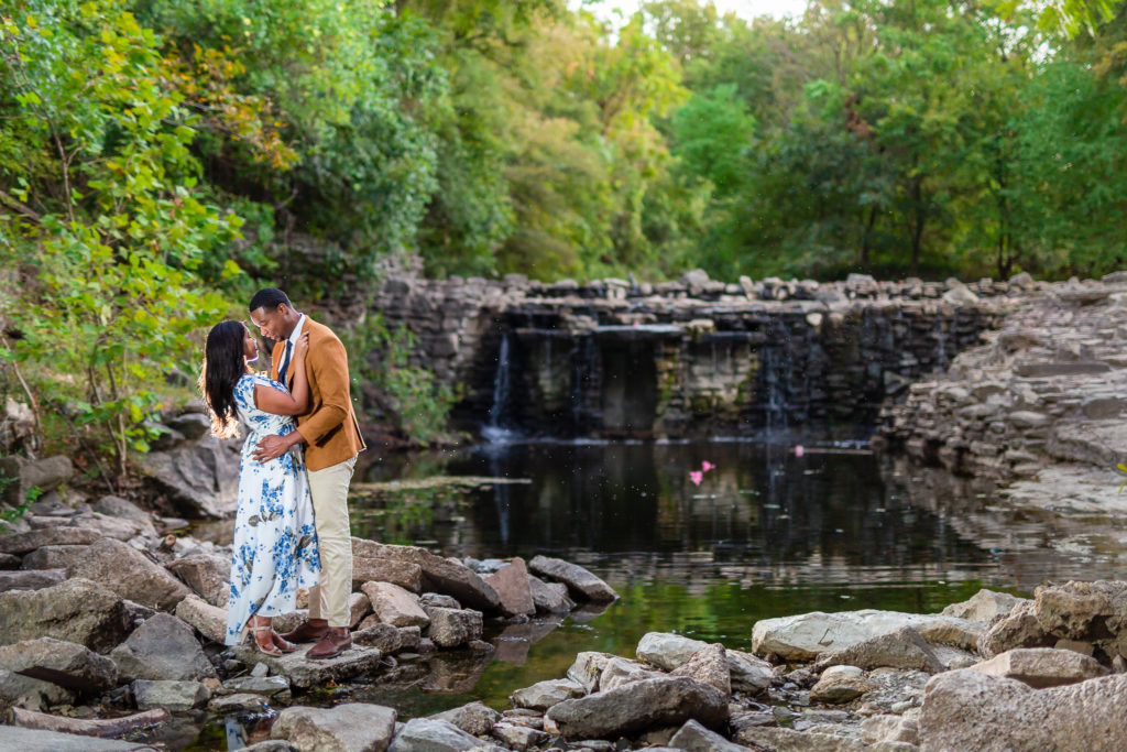 Engagement Photo Session with waterfall