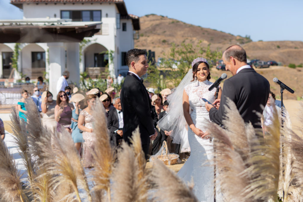 Malibu Estate Wedding with mountain backdrop