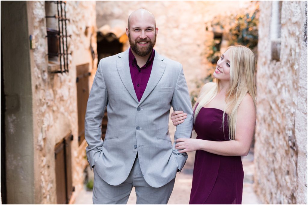 Purple themed engagement session