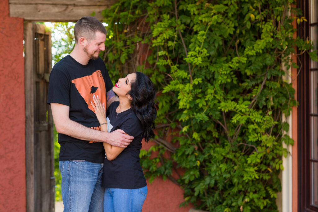 Dallas wedding photographers capture couple looking at one another 