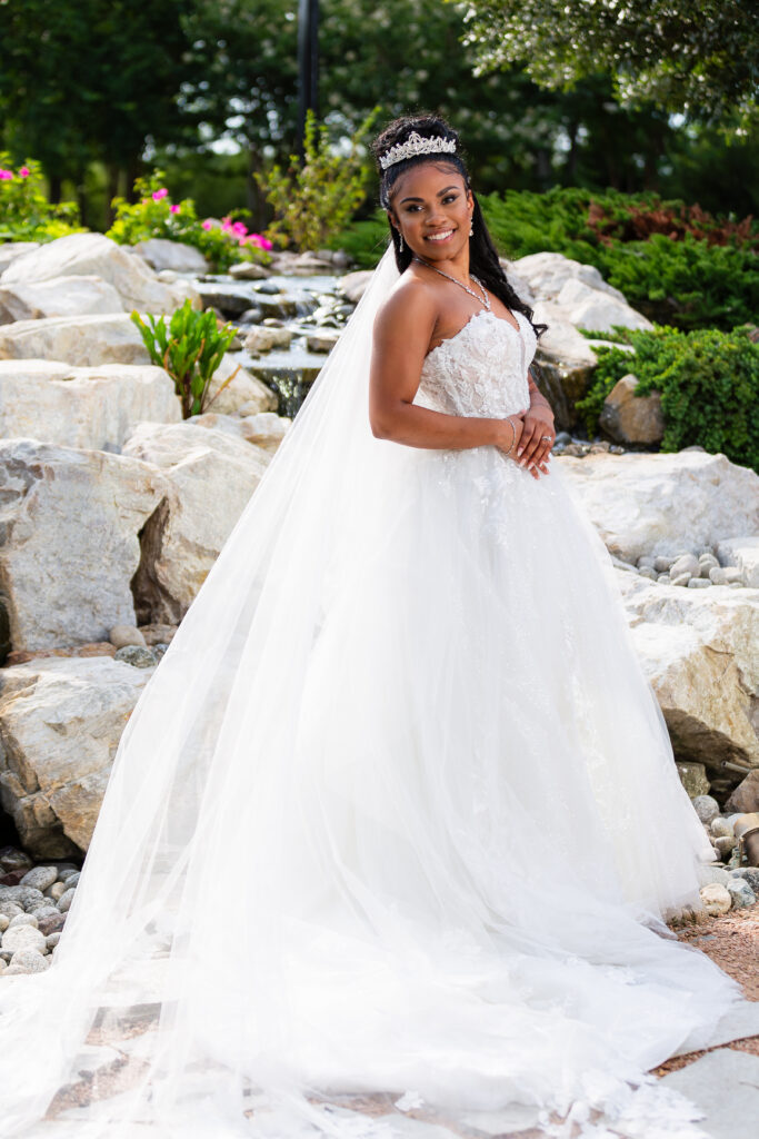 Dallas wedding photographers capture bride in wedding dress after wedding ceremony