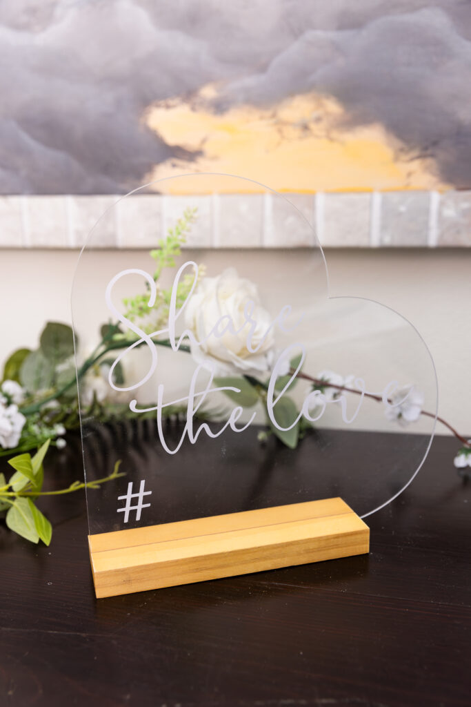 Dallas wedding photographer captures table number signs