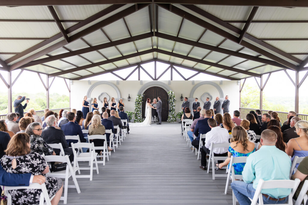 Stoney Ridge Villa covered patio ceremony space in Azle TX