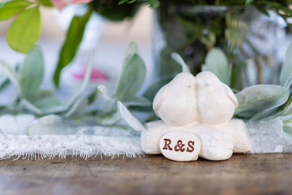 Wedding decor with bride and groom's initials